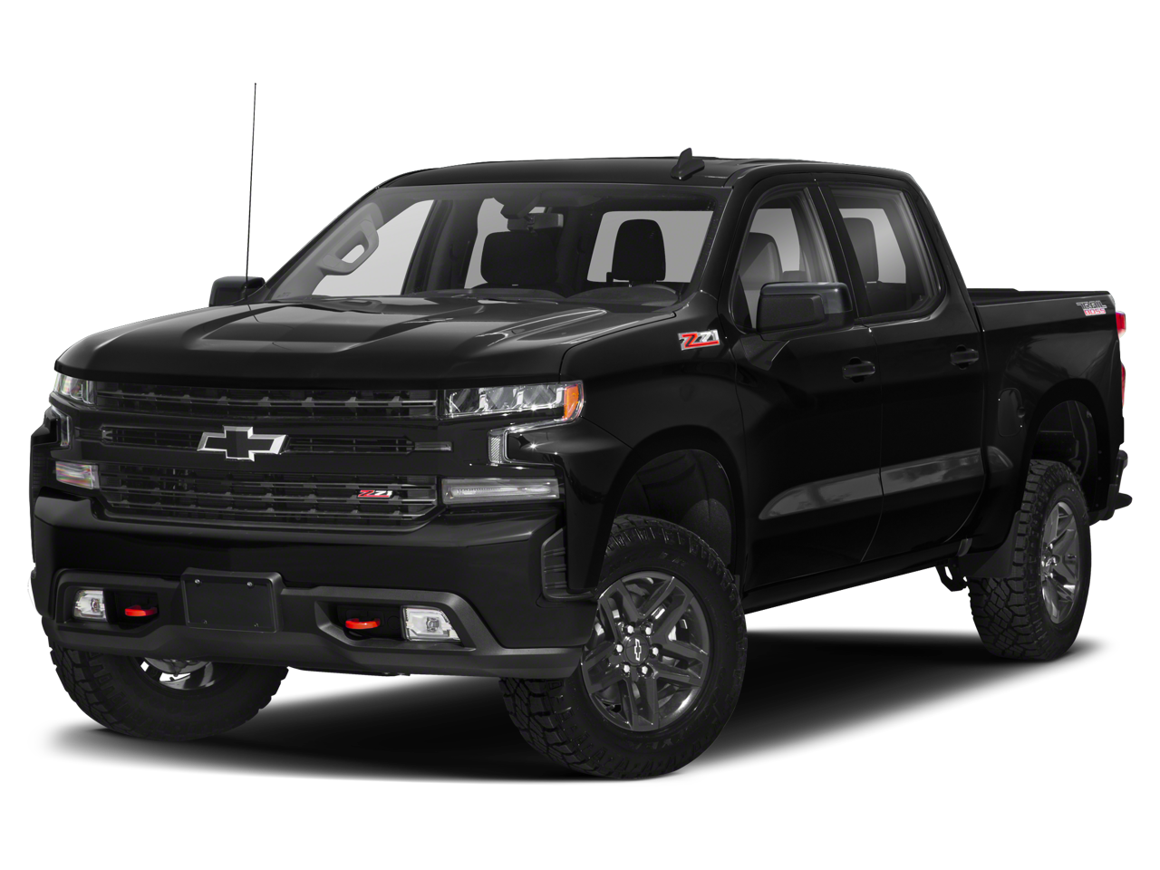 2021 Chevrolet Silverado 1500 LT Trail Boss in Summit White — front three-quarter view