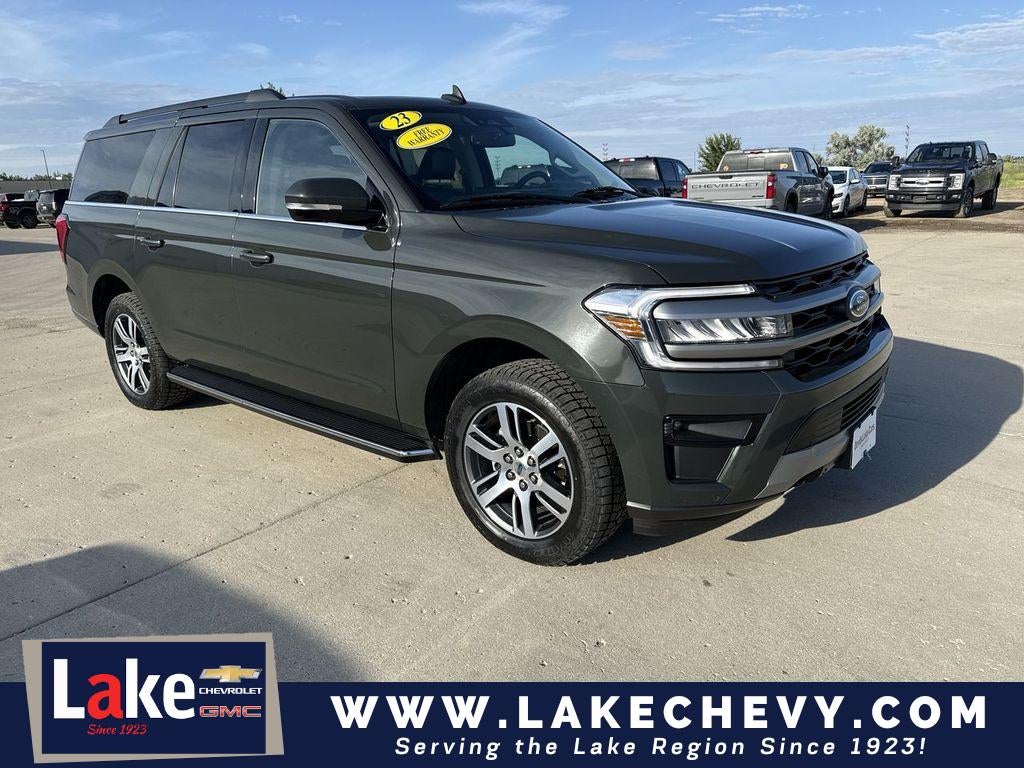2023 Ford Expedition Max XLT in Forged Green Metallic — front three-quarter view