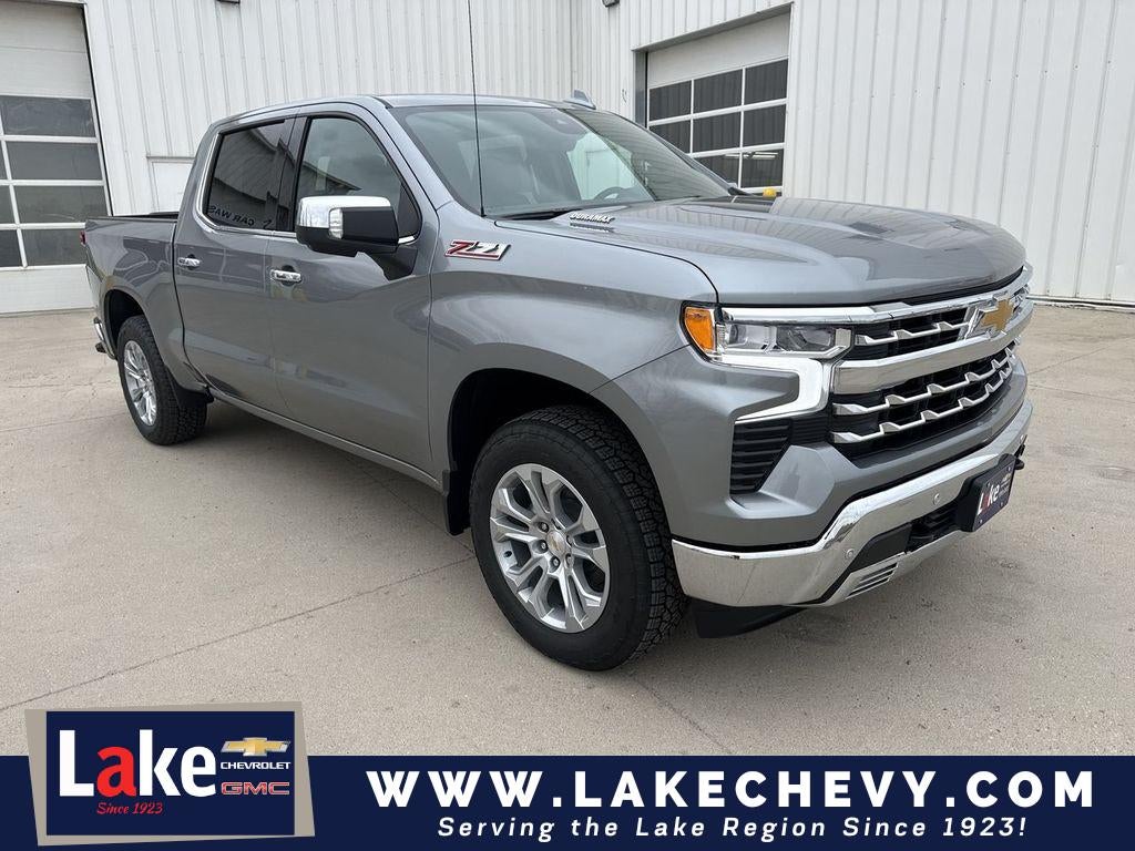2026 Chevrolet Silverado 1500 LTZ in Sterling Gray Metallic — front three-quarter view