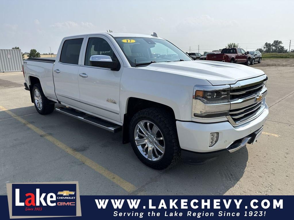 2017 Chevrolet Silverado 1500 High Country in Iridescent Pearl Tricoat — front three-quarter view
