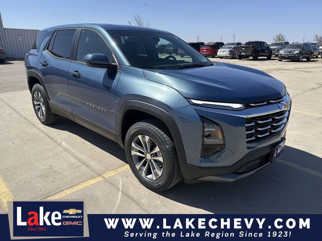 2026 Chevrolet Equinox LT in Lakeshore Blue Metallic — front three-quarter view