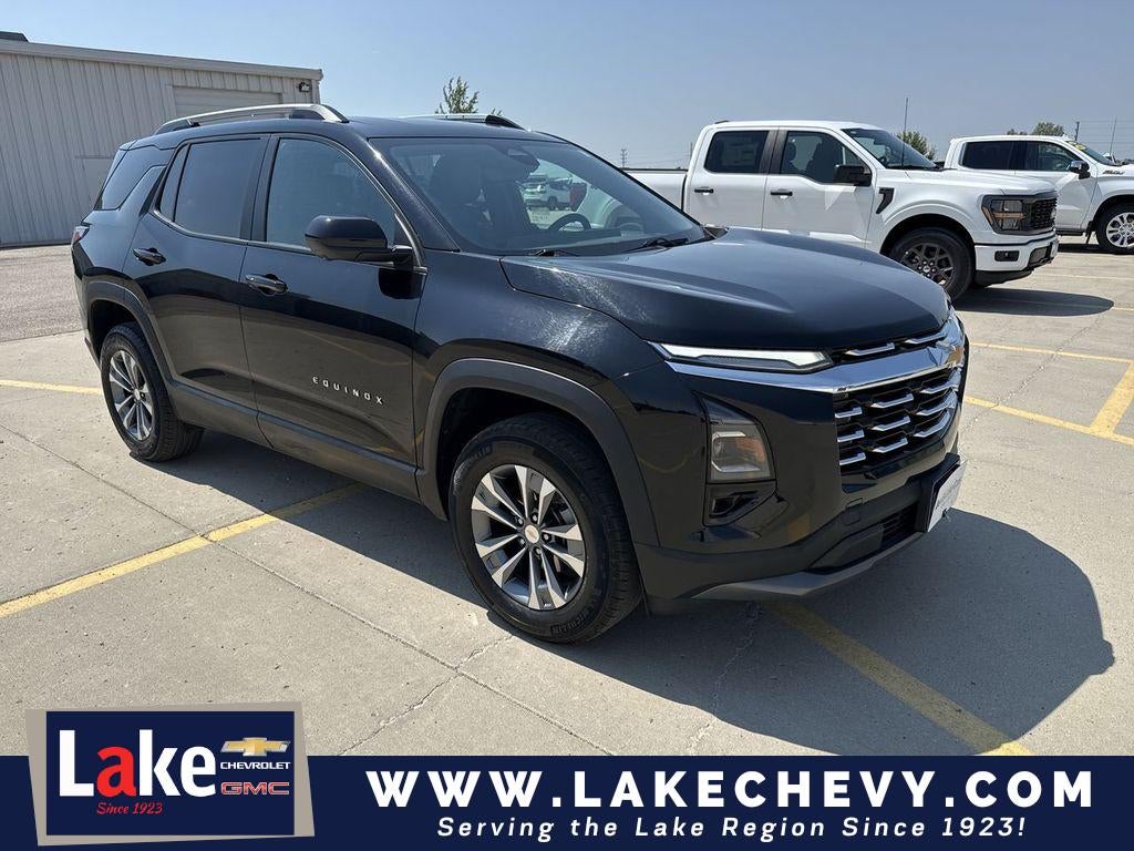 2025 Chevrolet Equinox LT in Mosaic Black Metallic — front three-quarter view